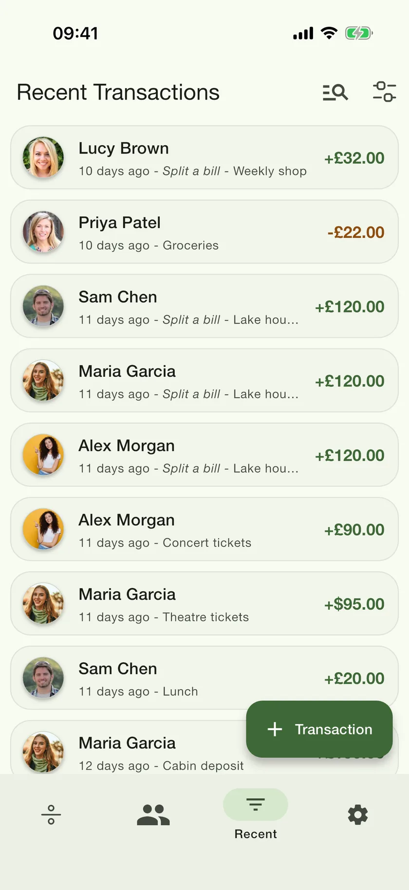 Recent activity in PayMeLater — lending and settling happening at its own pace